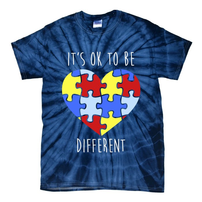 Its Ok To Be Different Autism Awareness Tie-Dye T-Shirt
