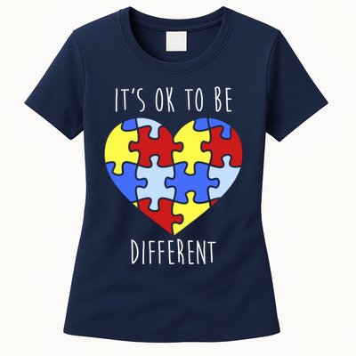 Its Ok To Be Different Autism Awareness Womens T-Shirt