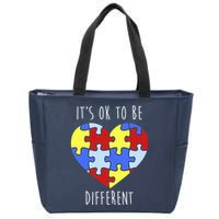 Its Ok To Be Different Autism Awareness Zip Tote Bag