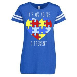 Its Ok To Be Different Autism Awareness Enza Ladies Jersey Football T-Shirt