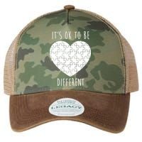 It's Ok To Be Different Autism Awareness Puzzle Heart Legacy Tie Dye Trucker Hat