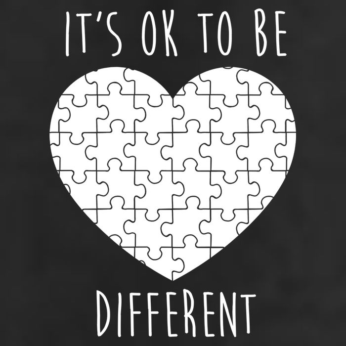 It's Ok To Be Different Autism Awareness Puzzle Heart Garment-Dyed Heavyweight T-Shirt