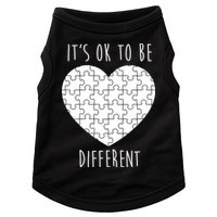 It's Ok To Be Different Autism Awareness Puzzle Heart Doggie Tank