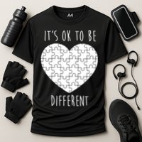It's Ok To Be Different Autism Awareness Puzzle Heart Performance Shirt