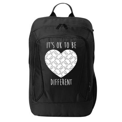 It's Ok To Be Different Autism Awareness Puzzle Heart City Backpack