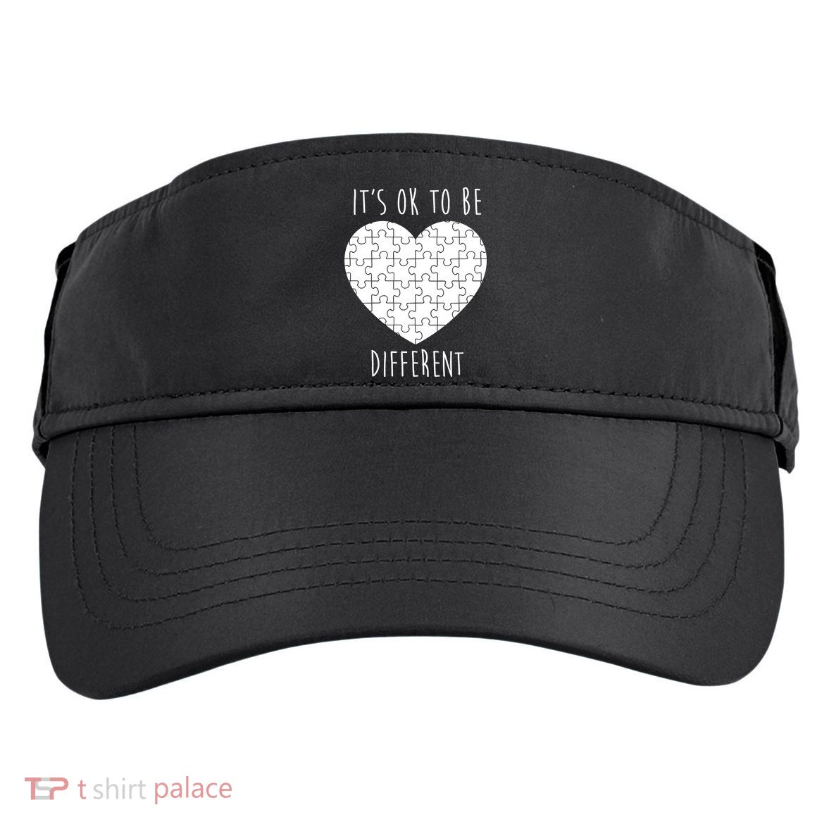 It's Ok To Be Different Autism Awareness Puzzle Heart Adult Drive Performance Visor