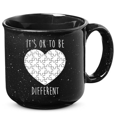 It's Ok To Be Different Autism Awareness Puzzle Heart 15oz Campfire Ceramic Mug