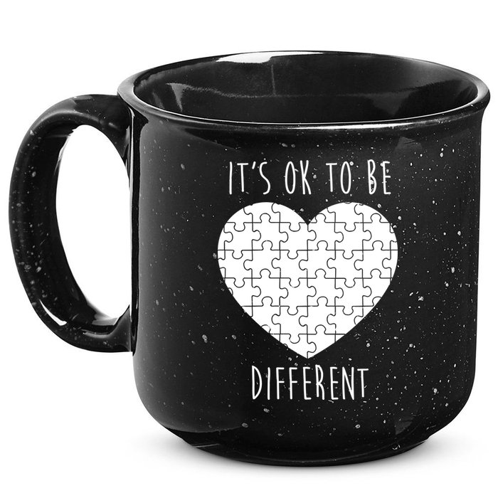 It's Ok To Be Different Autism Awareness Puzzle Heart 15oz Campfire Ceramic Mug
