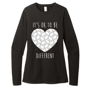 It's Ok To Be Different Autism Awareness Puzzle Heart Womens CVC Long Sleeve Shirt