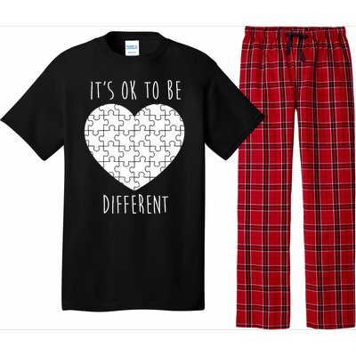 It's Ok To Be Different Autism Awareness Puzzle Heart Pajama Set