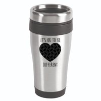 It's Ok To Be Different Autism Awareness Puzzle Heart 16oz Travel Tumbler