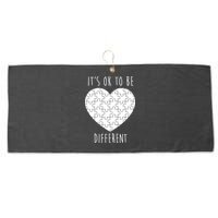 It's Ok To Be Different Autism Awareness Puzzle Heart Large Microfiber Waffle Golf Towel