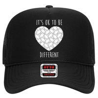 It's Ok To Be Different Autism Awareness Puzzle Heart Hat
