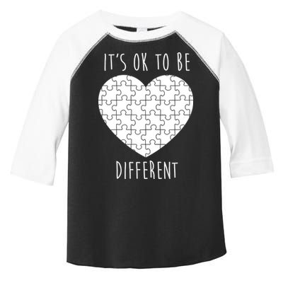 It's Ok To Be Different Autism Awareness Puzzle Heart Toddler Fine Jersey T-Shirt
