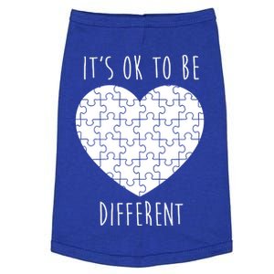 It's Ok To Be Different Autism Awareness Puzzle Heart Doggie Tank