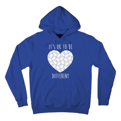 It's Ok To Be Different Autism Awareness Puzzle Heart Hoodie