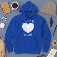 It's Ok To Be Different Autism Awareness Puzzle Heart Hoodie