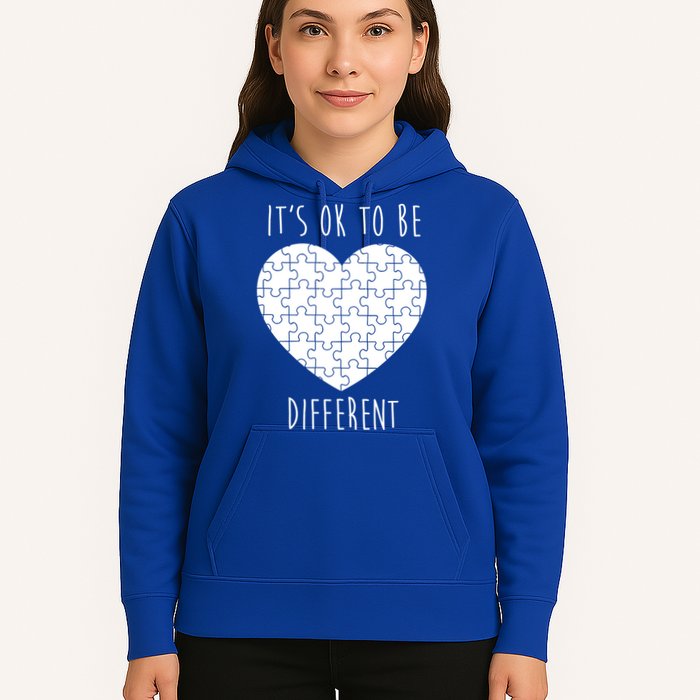It's Ok To Be Different Autism Awareness Puzzle Heart Hoodie