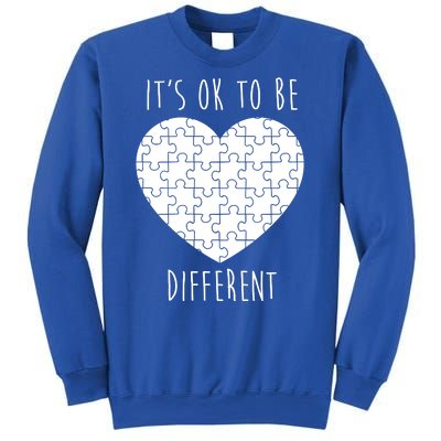 It's Ok To Be Different Autism Awareness Puzzle Heart Sweatshirt