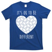 It's Ok To Be Different Autism Awareness Puzzle Heart T-Shirt