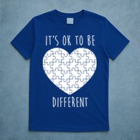 It's Ok To Be Different Autism Awareness Puzzle Heart T-Shirt