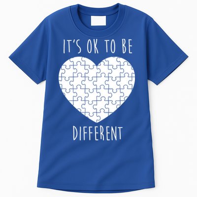 It's Ok To Be Different Autism Awareness Puzzle Heart Tall T-Shirt