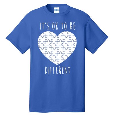 It's Ok To Be Different Autism Awareness Puzzle Heart Tall T-Shirt