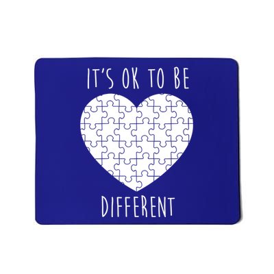 It's Ok To Be Different Autism Awareness Puzzle Heart Mousepad