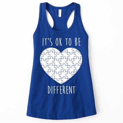 It's Ok To Be Different Autism Awareness Puzzle Heart Womens Tank Top
