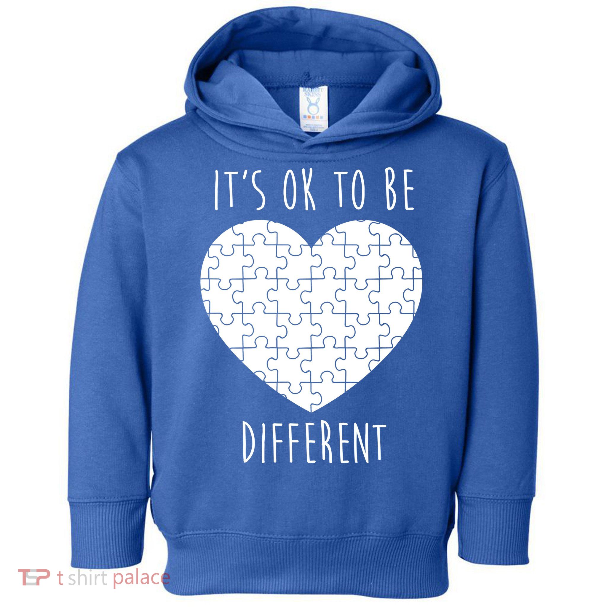 It's Ok To Be Different Autism Awareness Puzzle Heart Toddler Hoodie