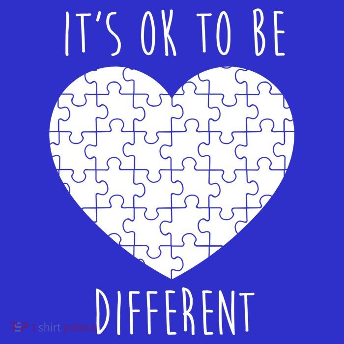 It's Ok To Be Different Autism Awareness Puzzle Heart Toddler Hoodie