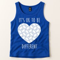 It's Ok To Be Different Autism Awareness Puzzle Heart Tank Top