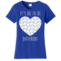 It's Ok To Be Different Autism Awareness Puzzle Heart Women's T-Shirt