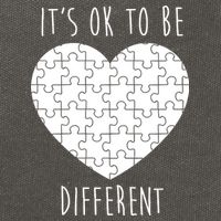 It's Ok To Be Different Autism Awareness Puzzle Heart Cotton Canvas Backpack