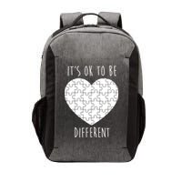 It's Ok To Be Different Autism Awareness Puzzle Heart Vector Backpack