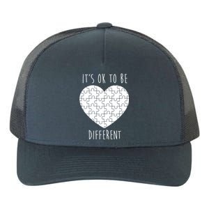 It's Ok To Be Different Autism Awareness Puzzle Heart Yupoong Adult 5-Panel Trucker Hat