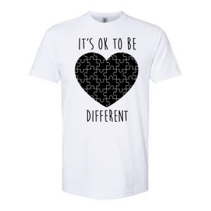 It's Ok To Be Different Autism Awareness Puzzle Heart Softstyle CVC T-Shirt