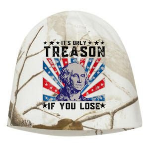 ItS Only Treason If You Lose Funny 4th Of July Kati - Camo Knit Beanie