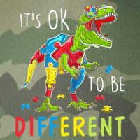Its Ok to Be Different Autism Dinosaur Legacy Tie Dye Trucker Hat
