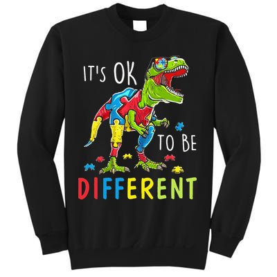 Its Ok to Be Different Autism Dinosaur Sweatshirt