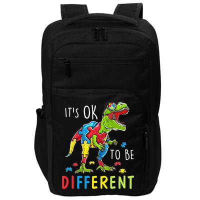 Its Ok to Be Different Autism Dinosaur Impact Tech Backpack