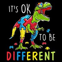 Its Ok to Be Different Autism Dinosaur Impact Tech Backpack
