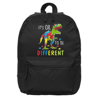 Its Ok to Be Different Autism Dinosaur 16 in Basic Backpack
