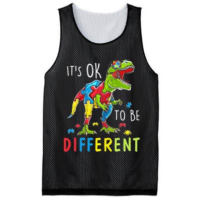 Its Ok to Be Different Autism Dinosaur Mesh Reversible Basketball Jersey Tank