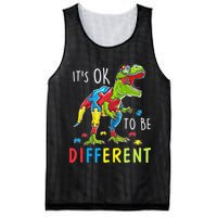 Its Ok to Be Different Autism Dinosaur Mesh Reversible Basketball Jersey Tank