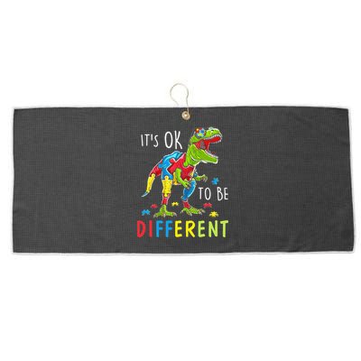 Its Ok to Be Different Autism Dinosaur Large Microfiber Waffle Golf Towel