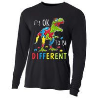 Its Ok to Be Different Autism Dinosaur Cooling Performance Long Sleeve Crew