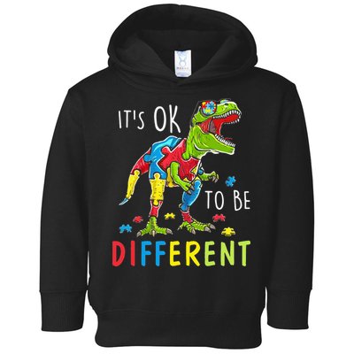 Its Ok to Be Different Autism Dinosaur Toddler Hoodie