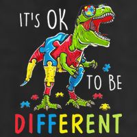 Its Ok to Be Different Autism Dinosaur Golf Towel