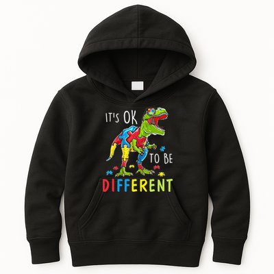Its Ok to Be Different Autism Dinosaur Kids Hoodie